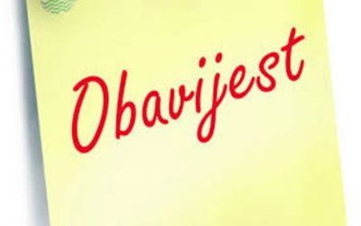 OBAVIJEST IZ MINISTARSTVA PROSTORNOG UREĐENJA KSB/SBK