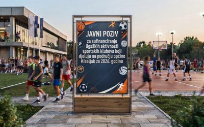 JAVNI POZIV za sufinanciranje ligaških aktivnosti sportskih klubova koji djeluju na području općine Kiseljak za 2026. godinu